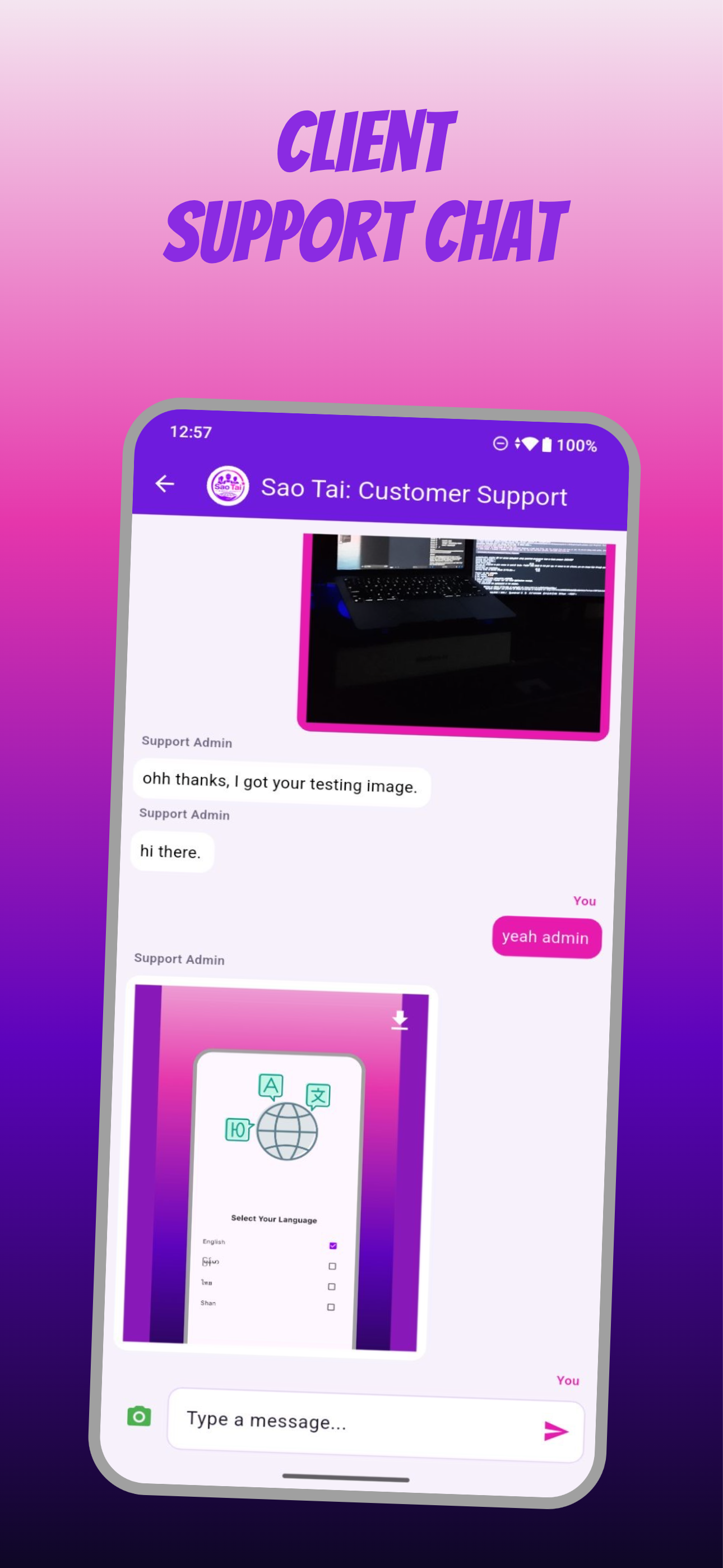 Sao Tai service workflow screen
